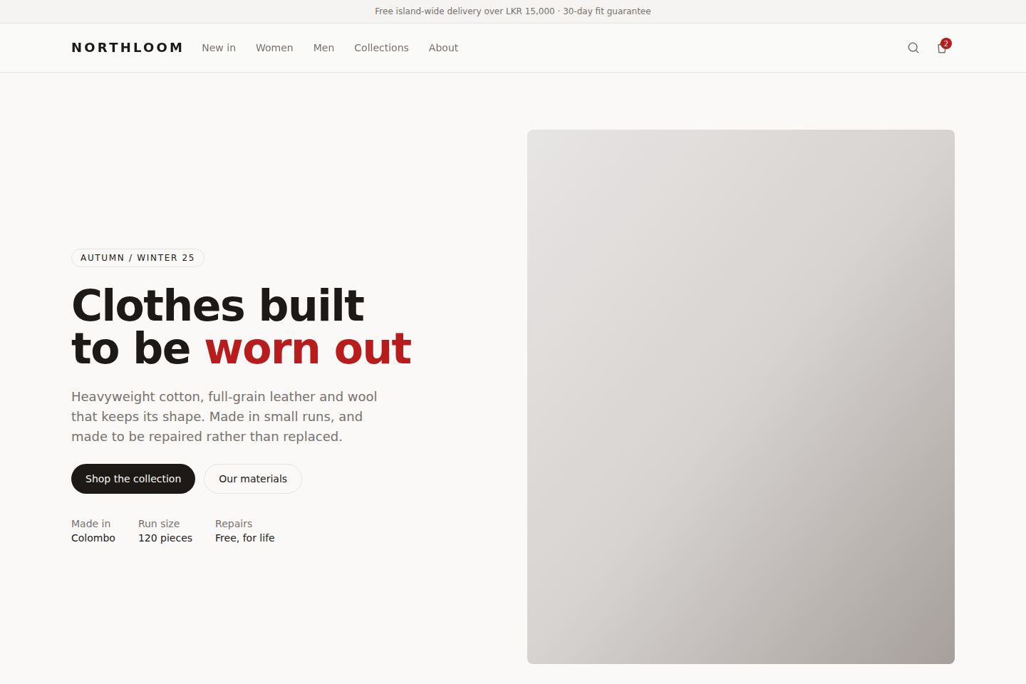 NorthLoom home page