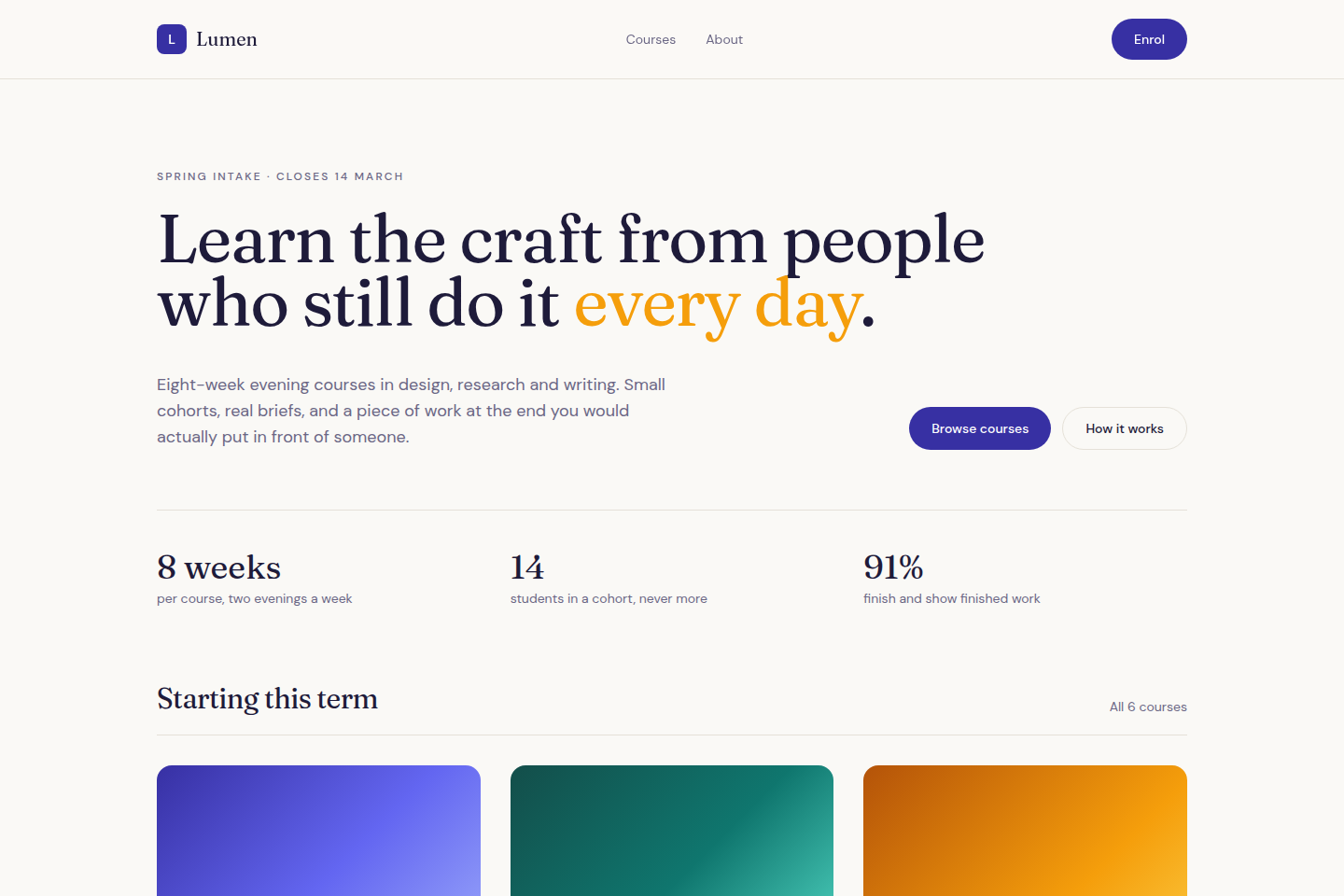 Lumen home page